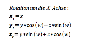 Rotation um die X-Achse
