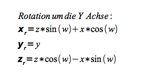 Rotation um die Y-Achse